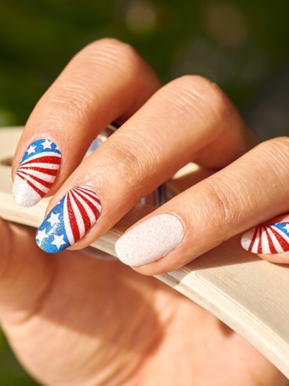 American Dream Color Street Nail Polish Strips Retired Stars Glitter July 4th